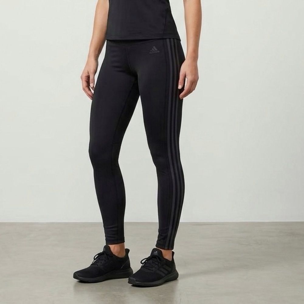 Adidas 3-Stripe Training Leggings Black Gray M